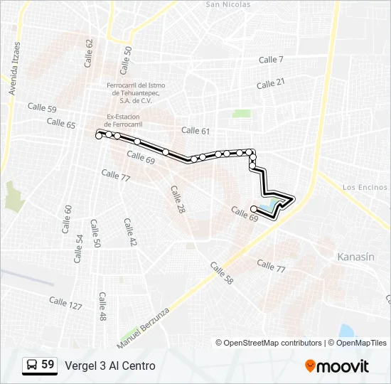59 Bus Line Map