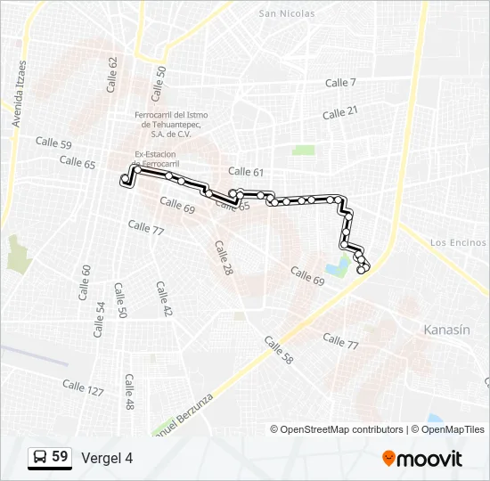 59 Bus Line Map