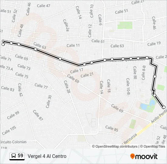59 Bus Line Map