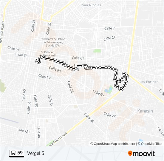 59 bus Line Map