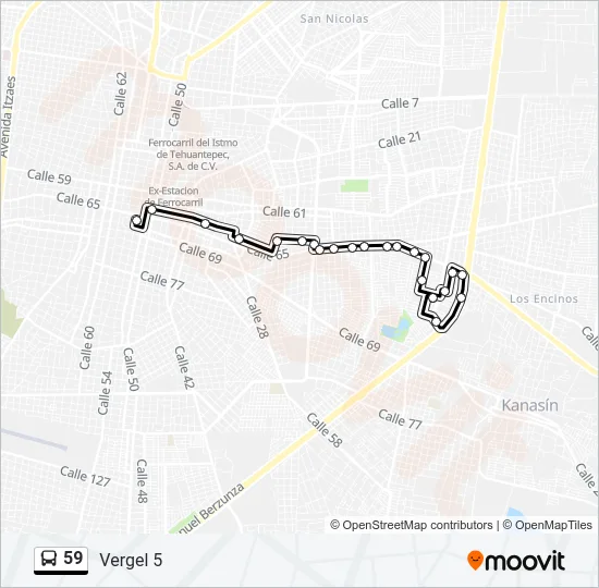 59 Bus Line Map