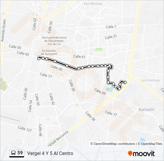 59 Bus Line Map