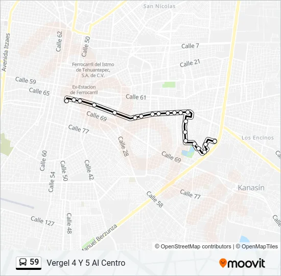 59 Bus Line Map