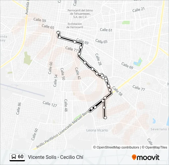 60 Bus Line Map
