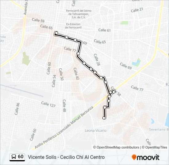 60 Bus Line Map