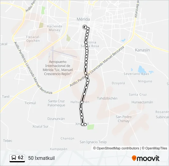 62 Bus Line Map