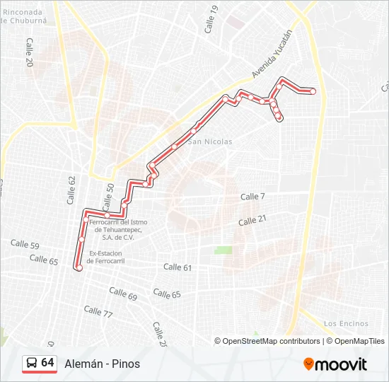 64 Bus Line Map