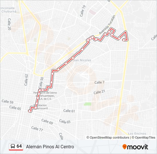 64 Bus Line Map