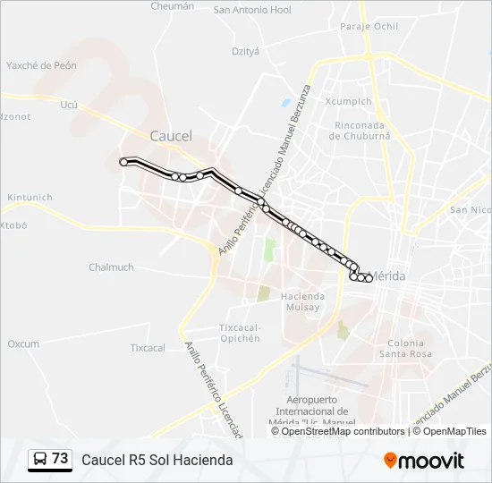 73 Bus Line Map