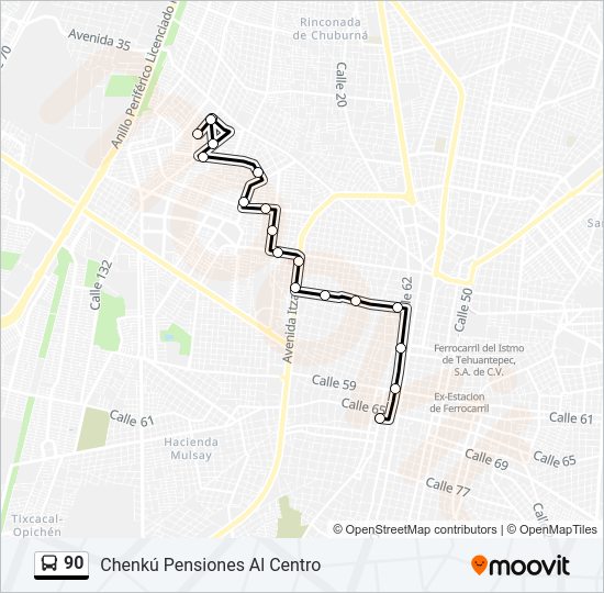 90 Bus Line Map