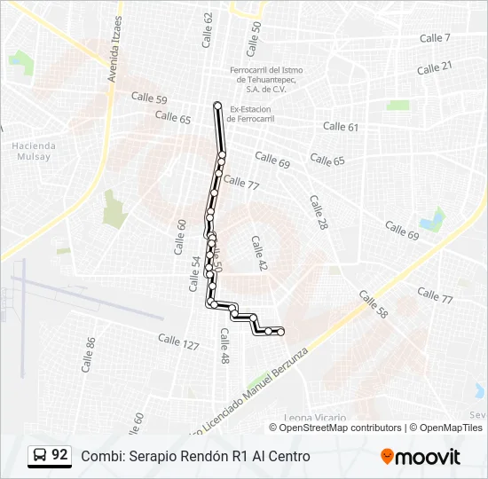 92 Bus Line Map