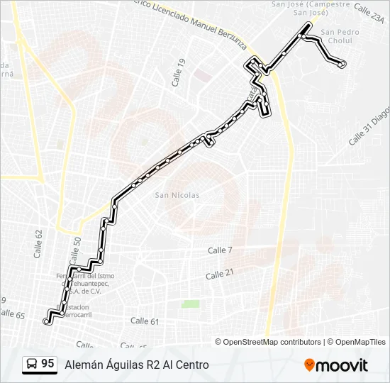 95 Bus Line Map