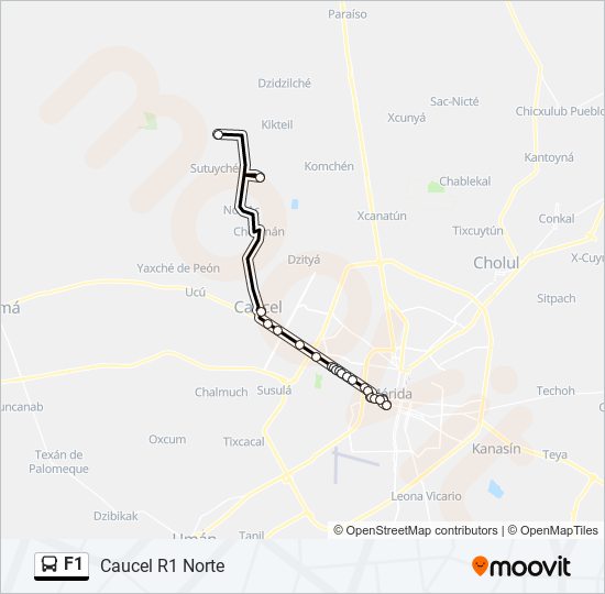 Mapa de F1 de autobús