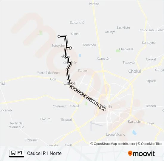 F1 Bus Line Map