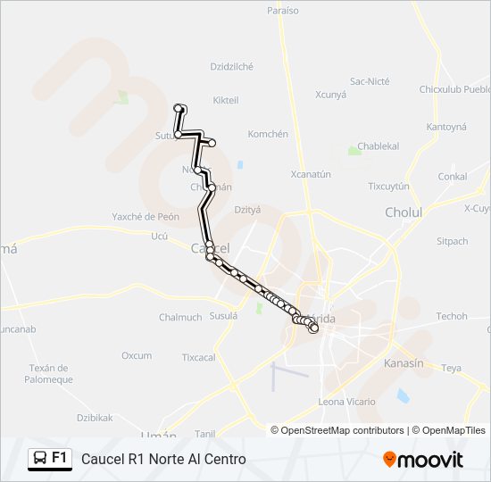 F1 Bus Line Map