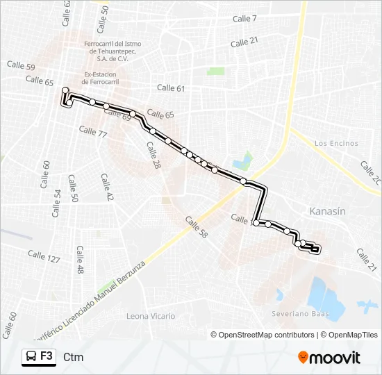 F3 Bus Line Map