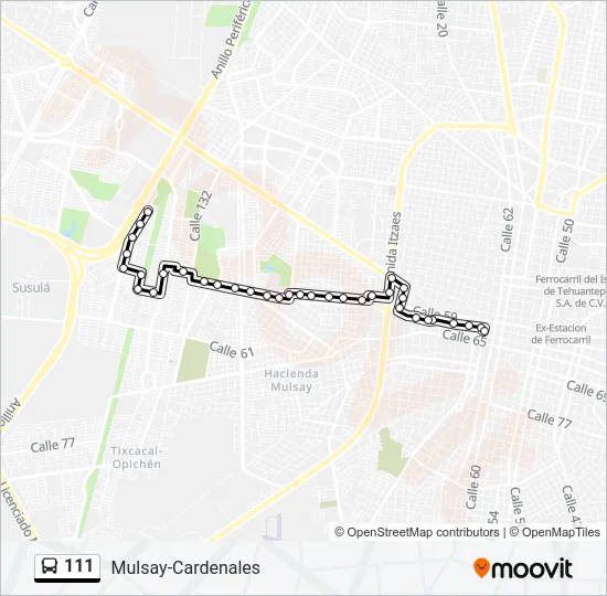 111 Bus Line Map