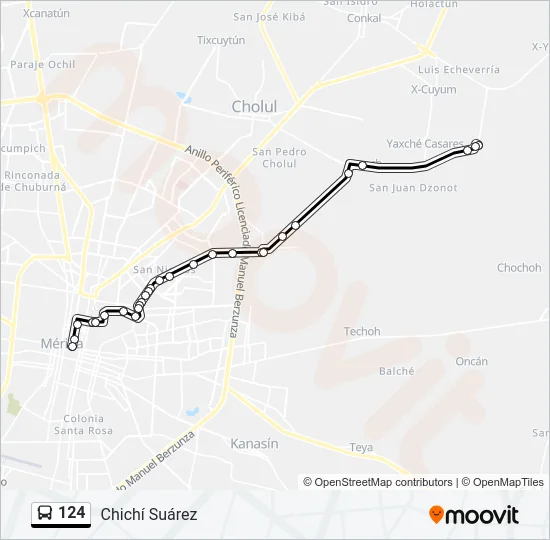 124 Bus Line Map