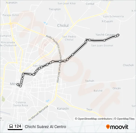 124 Bus Line Map