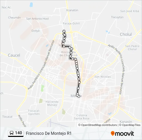 140 Bus Line Map