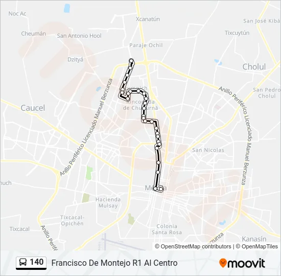 140 Bus Line Map