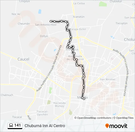 141 Bus Line Map