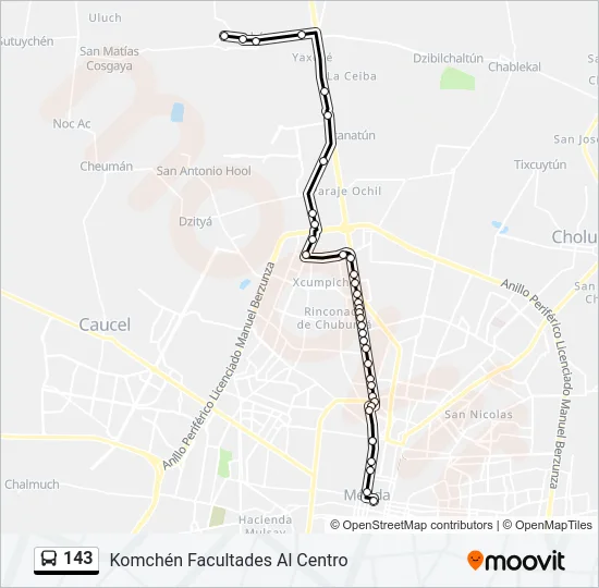 143 Bus Line Map