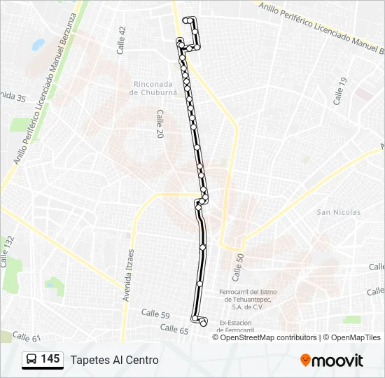 145 Bus Line Map