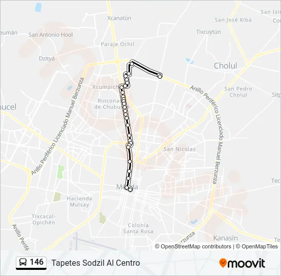 146 Bus Line Map