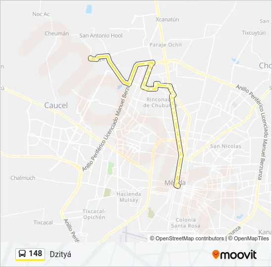 148 Bus Line Map