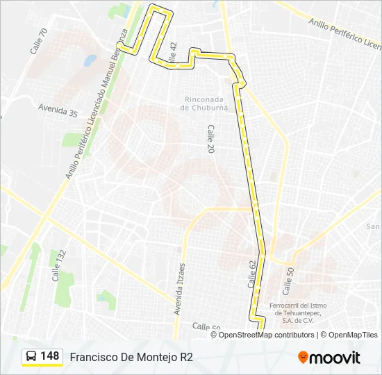 148 Bus Line Map
