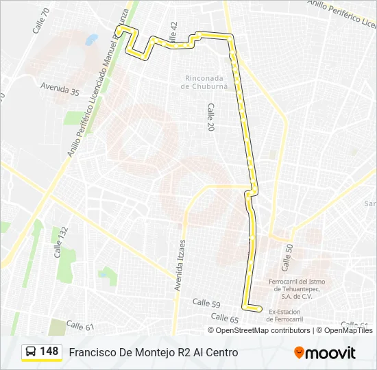 148 Bus Line Map