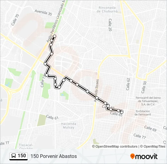 150 Bus Line Map