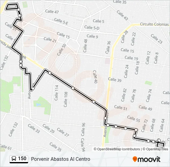 150 Bus Line Map