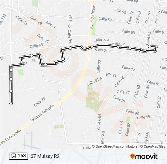 153 Bus Line Map