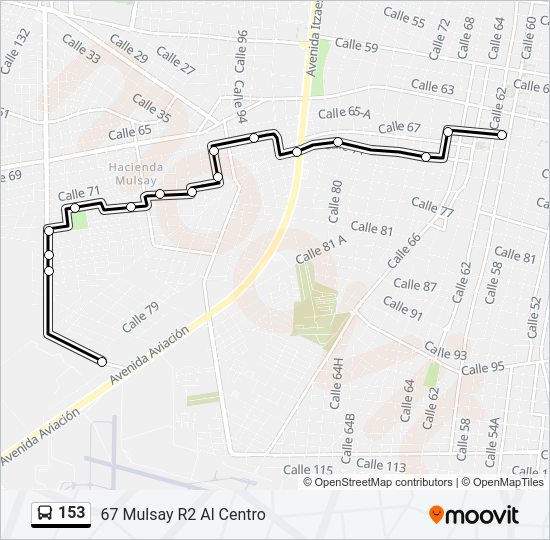 153 Bus Line Map