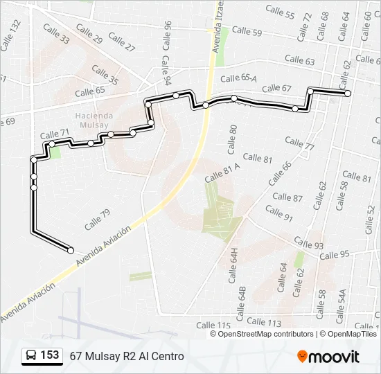 153 Bus Line Map