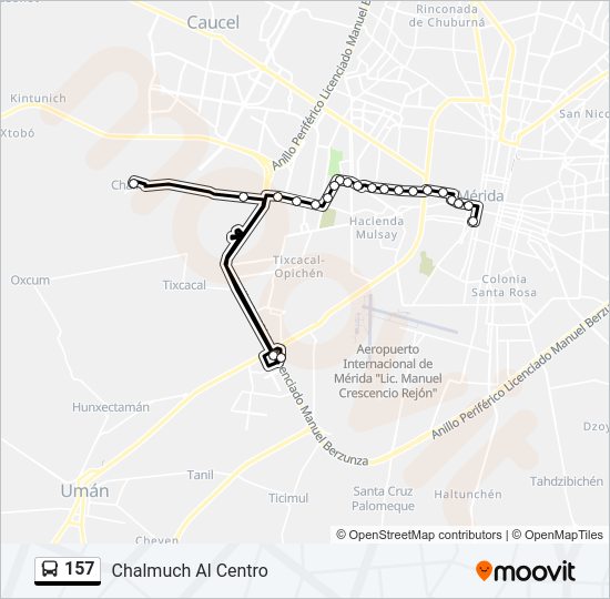 157 Bus Line Map
