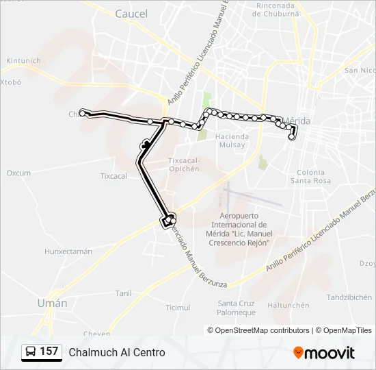 157 Bus Line Map
