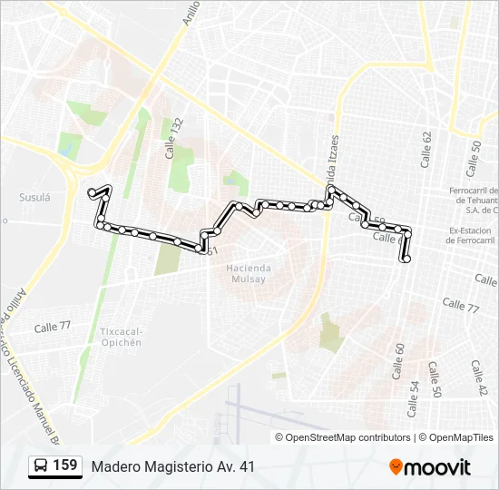 159 Bus Line Map