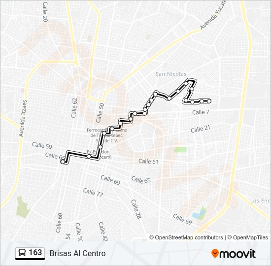 163 Bus Line Map
