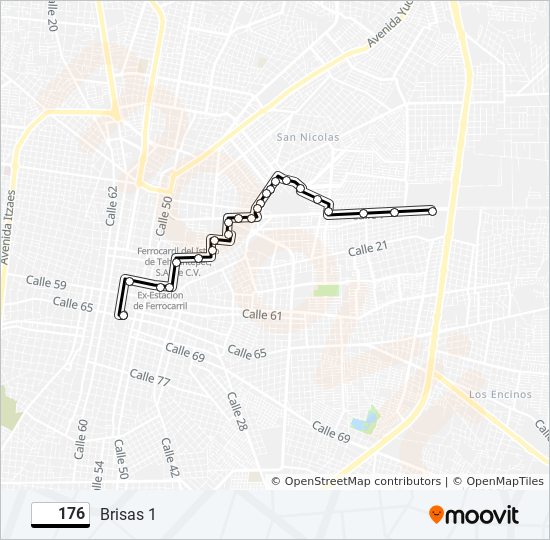 176 bus Line Map