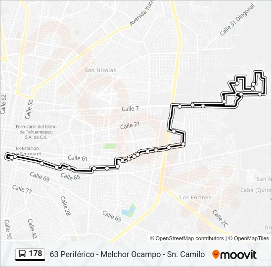 178 Bus Line Map