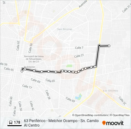 178 Bus Line Map