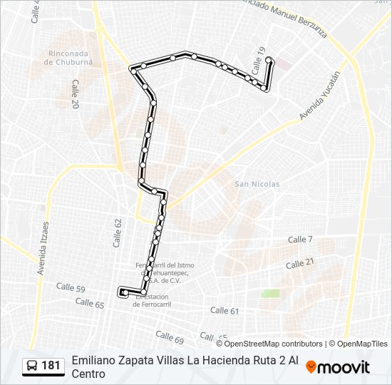 181 Bus Line Map