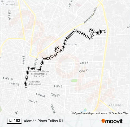 182 Bus Line Map