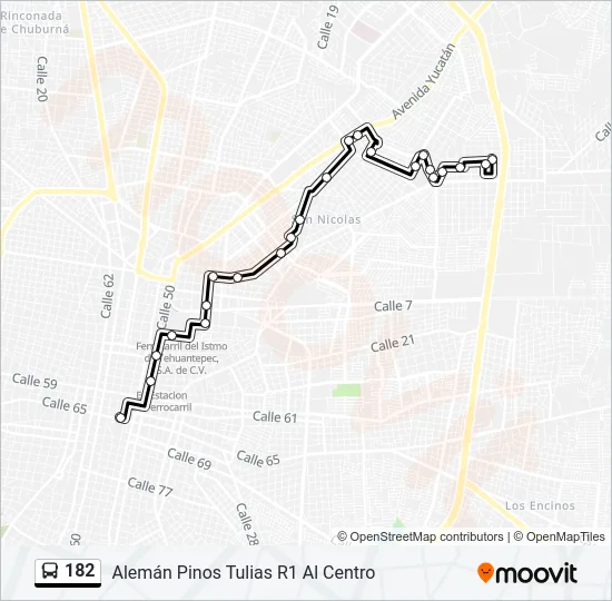 182 Bus Line Map
