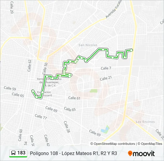 183 Bus Line Map