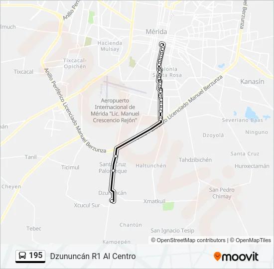 195 Bus Line Map