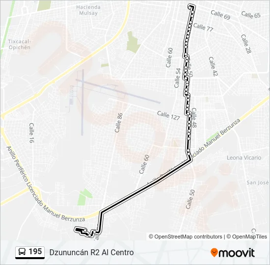 195 Bus Line Map